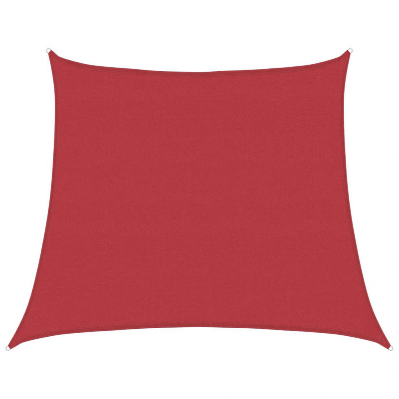 Żagiel przeciwsłoneczny, 160 g/m², czerwony, 4/5x4 m, HDPE