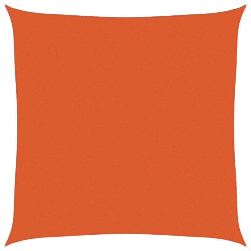 Żagiel przeciwsłoneczny, 160 g/m², kwadrat, pomarańcz, 6x6 m