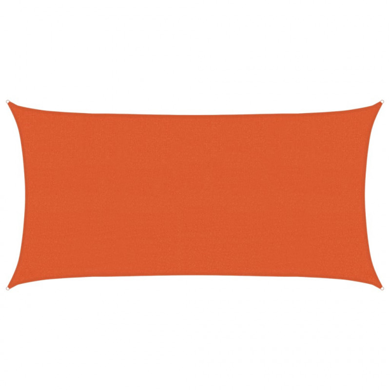 Żagiel przeciwsłoneczny, 160 g/m², pomarańcz, 2,5x4,5 m, HDPE