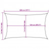 Żagiel przeciwsłoneczny, 160 g/m², prostokątny, 5x8 m, HDPE