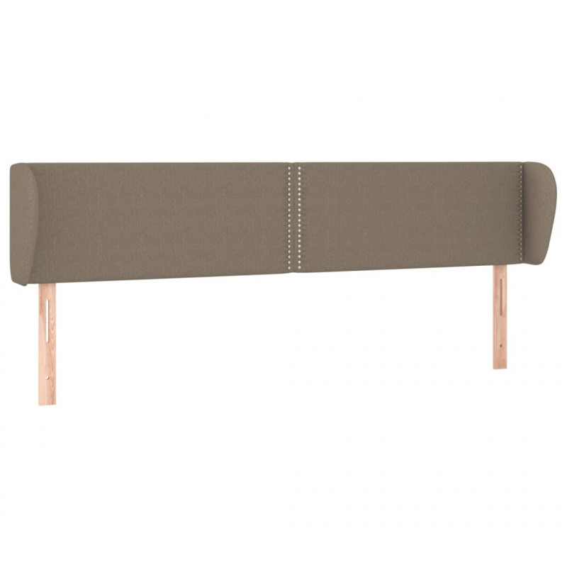 Zagłówek uszak, taupe, 203x23x78/88 cm, tkanina