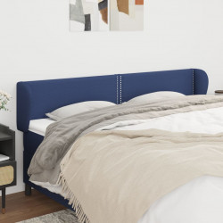 Zagłówek uszak, niebieski, 203x23x78/88 cm, tkanina