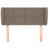 Zagłówek uszak, taupe, 83x23x78/88 cm, tkanina