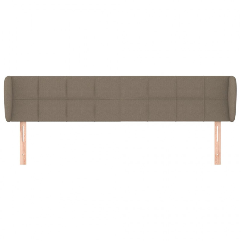 Zagłówek uszak, taupe, 203x23x78/88 cm, tkanina