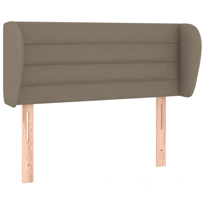 Zagłówek uszak, taupe, 103x23x78/88 cm, tkanina