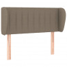 Zagłówek uszak, taupe, 103x23x78/88 cm, tkanina