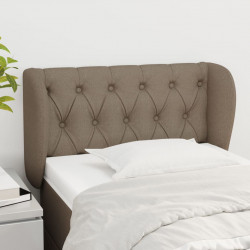 Zagłówek uszak, taupe, 83x23x78/88 cm, tkanina