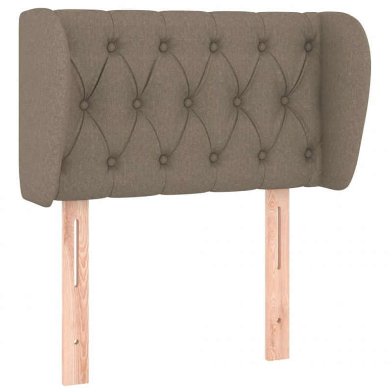 Zagłówek uszak, taupe, 83x23x78/88 cm, tkanina