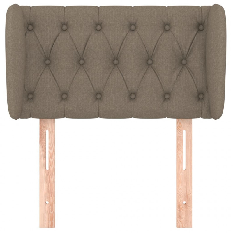 Zagłówek uszak, taupe, 83x23x78/88 cm, tkanina