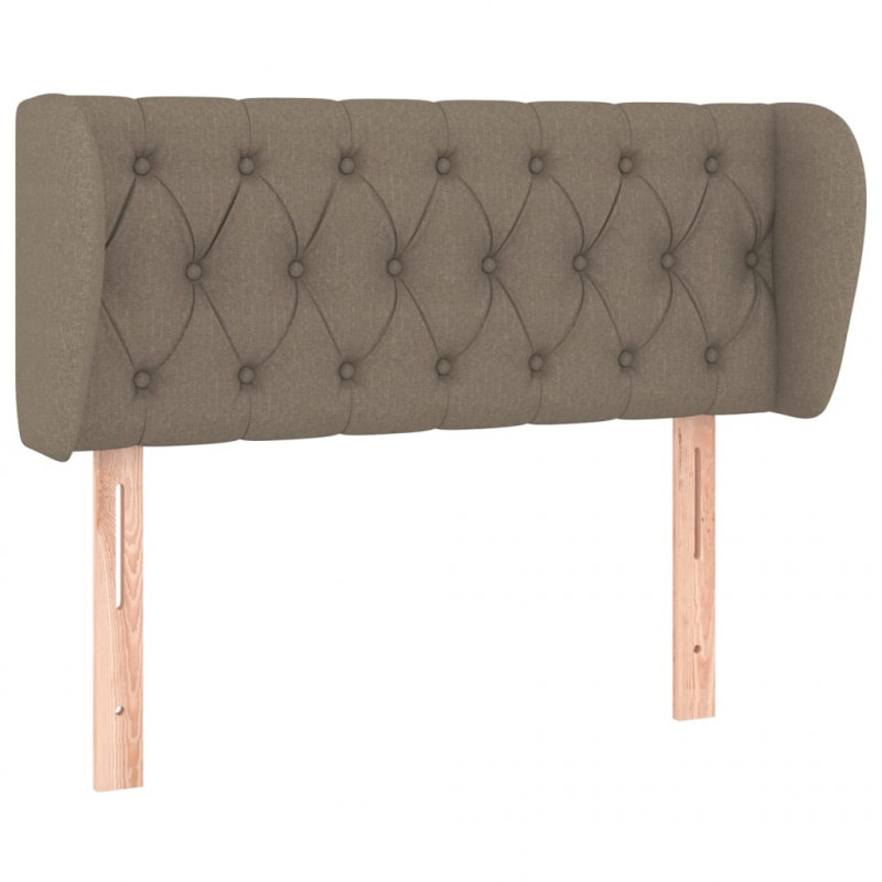Zagłówek uszak, taupe, 93x23x78/88 cm, tkanina