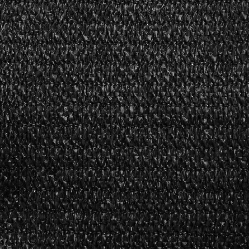 Żagiel przeciwsłoneczny, 160 g/m², czarny, 3x3x3 m, HDPE