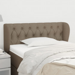 Zagłówek uszak, taupe, 103x23x78/88 cm, tkanina