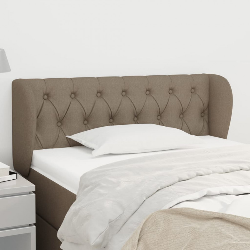Zagłówek uszak, taupe, 103x23x78/88 cm, tkanina
