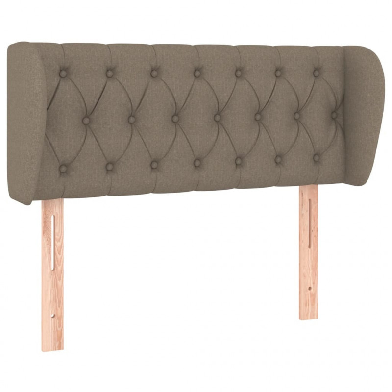 Zagłówek uszak, taupe, 103x23x78/88 cm, tkanina