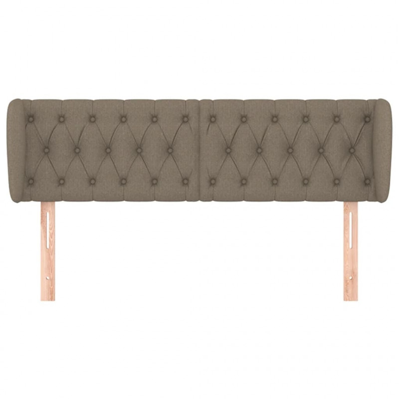 Zagłówek uszak, taupe, 147x23x78/88 cm, tkanina