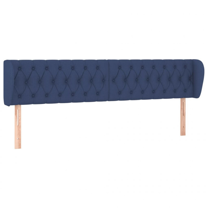 Zagłówek uszak, niebieski, 183x23x78/88 cm, tkanina