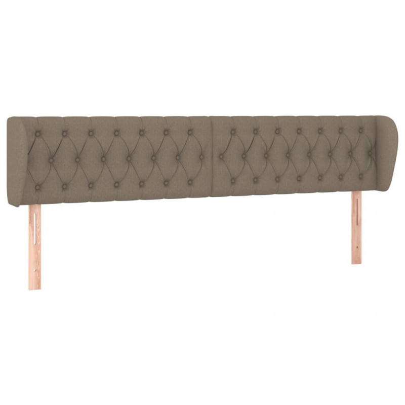 Zagłówek uszak, taupe, 203x23x78/88 cm, tkanina
