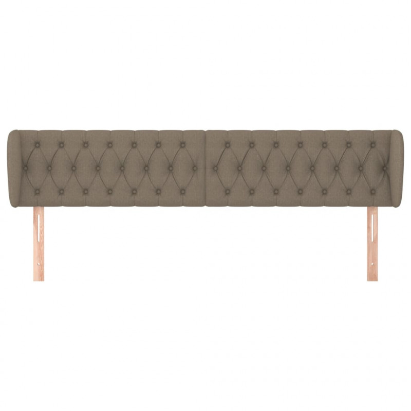Zagłówek uszak, taupe, 203x23x78/88 cm, tkanina