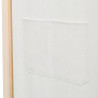 Parawan 6-panelowy, kremowy, 240 x 170 x 4 cm, tkanina
