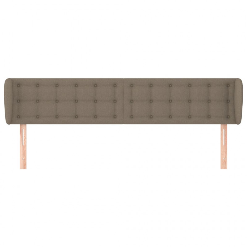 Zagłówek uszak, taupe, 183x23x78/88 cm, tkanina