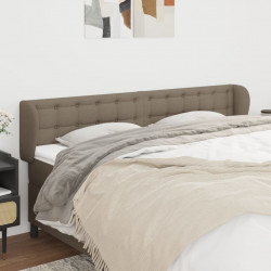 Zagłówek uszak, taupe, 203x23x78/88 cm, tkanina