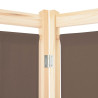 Parawan 5-panelowy, brązowy, 200 x 170 x 4 cm, tkanina