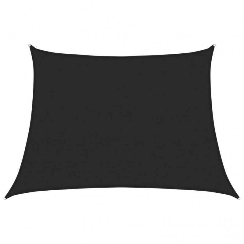Żagiel przeciwsłoneczny, 160 g/m², czarny, 4/5x3 m, HDPE