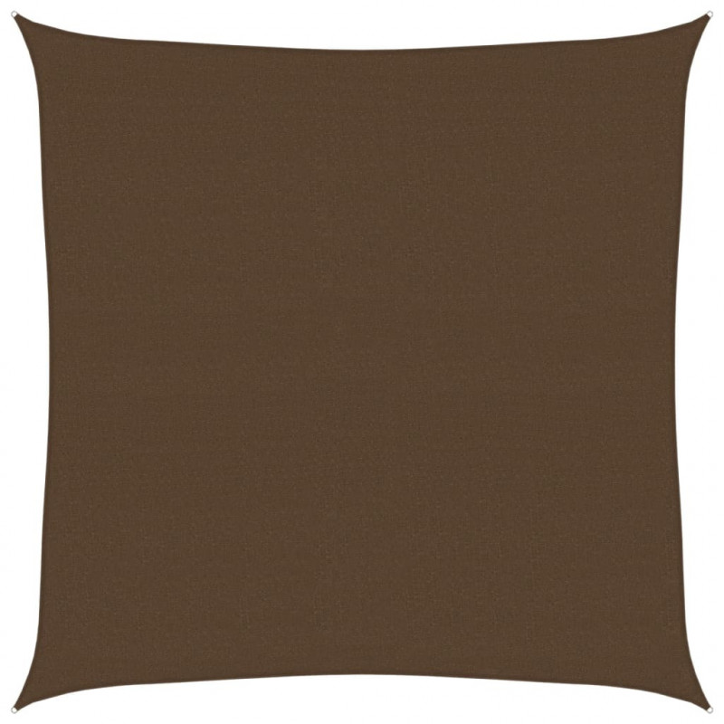 Żagiel przeciwsłoneczny, 160 g/m², brązowy, 6x6 m, HDPE