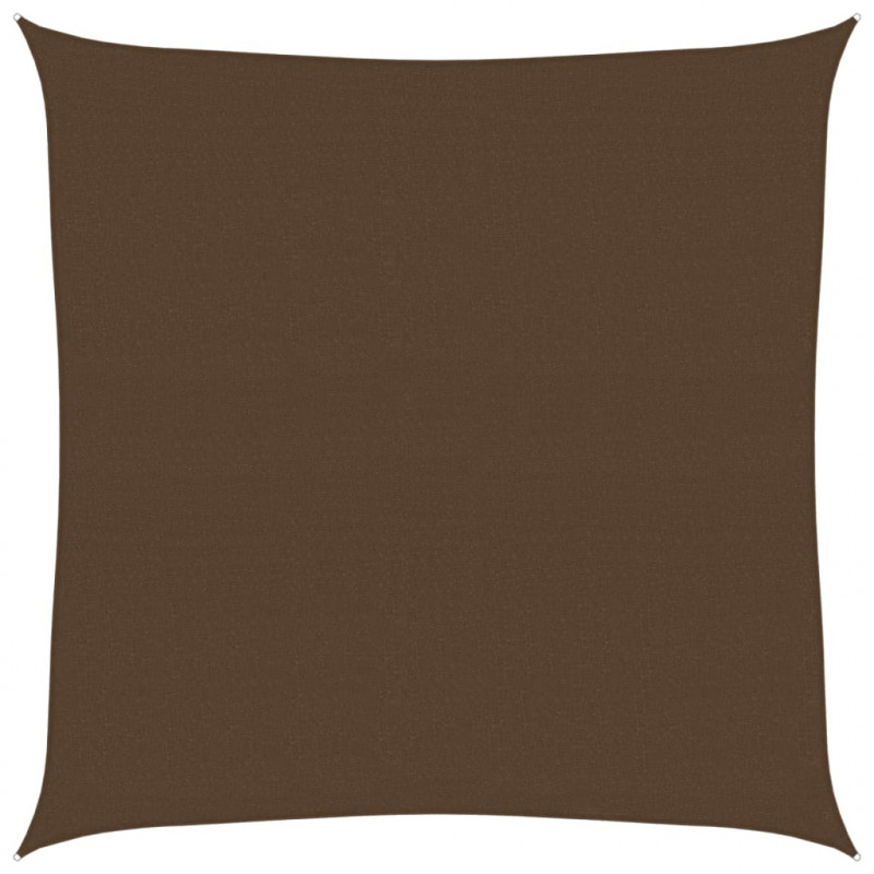 Żagiel przeciwsłoneczny, 160 g/m², brązowy, 7x7 m, HDPE