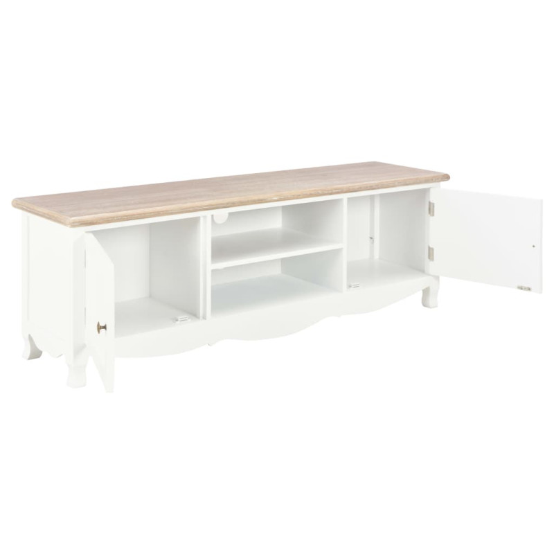 Szafka pod TV, biała, 120 x 30 x 40 cm, drewniana