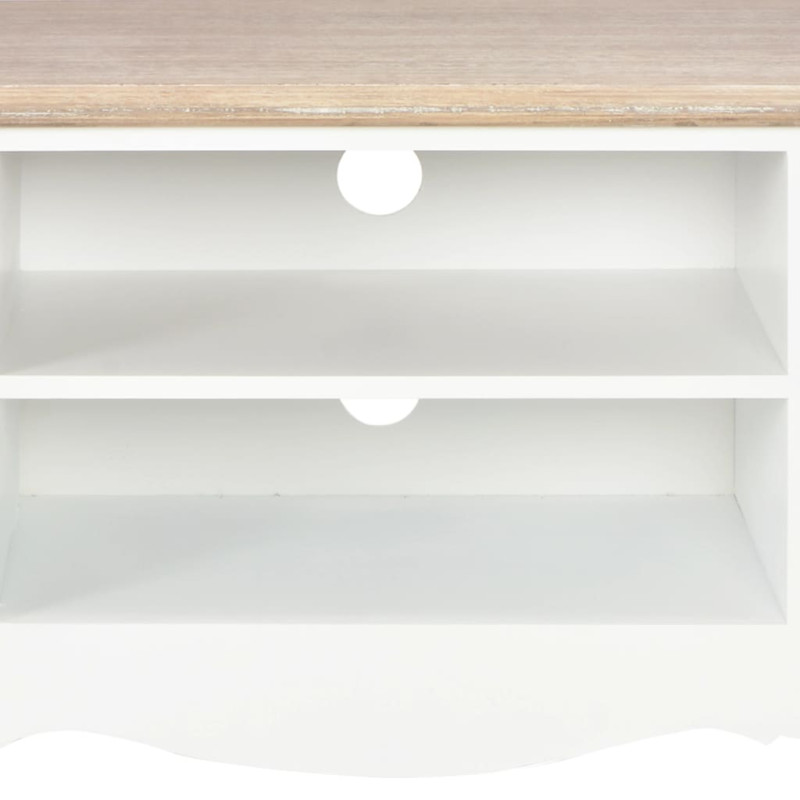 Szafka pod TV, biała, 120 x 30 x 40 cm, drewniana