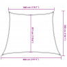 Żagiel przeciwsłoneczny, 160 g/m², brązowy, 3/4x3 m, HDPE