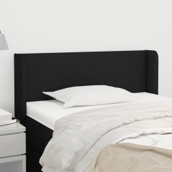 Zagłówek uszak, czarny, 103x16x78/88 cm, tkanina