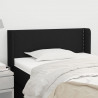 Zagłówek uszak, czarny, 93x16x78/88 cm, tkanina