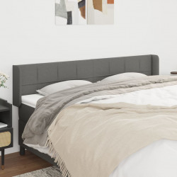 Zagłówek uszak, ciemnoszary, 163x16x78/88 cm, tkanina