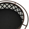 Rustykalne palenisko z pogrzebaczem, 76 cm, XXL, stal