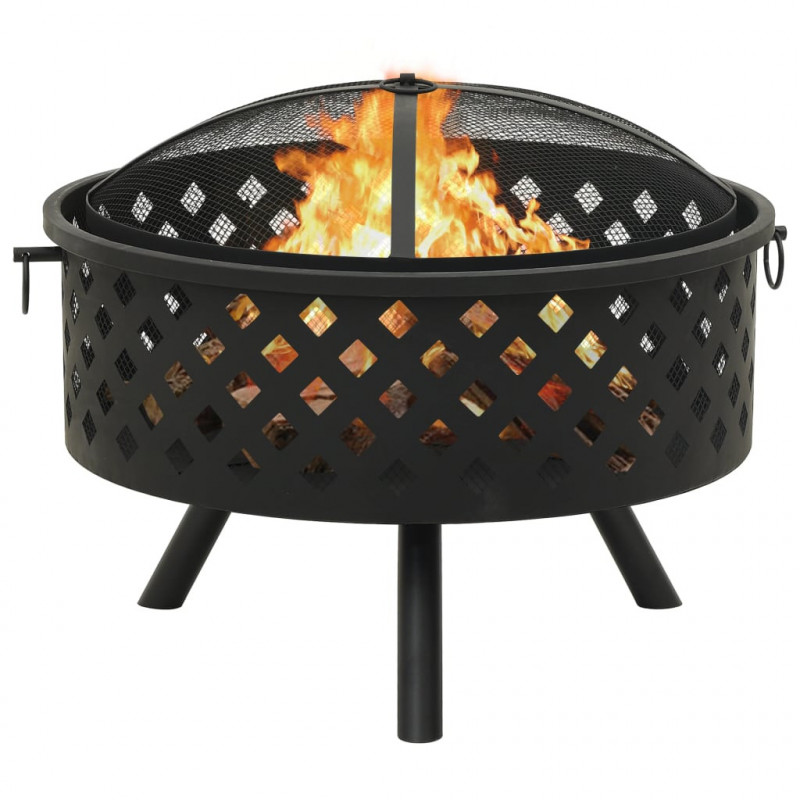 Palenisko z pogrzebaczem, 68 cm, XXL, stal