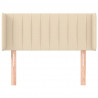 Zagłówek uszak, kremowy, 103x16x78/88 cm, tkanina