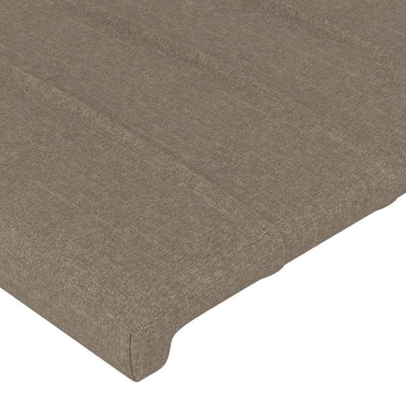 Zagłówek uszak, taupe, 163x16x78/88 cm, tkanina