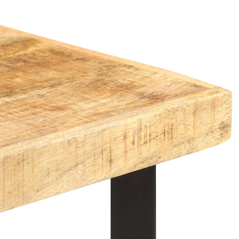 Stolik barowy, 60x60x107 cm, surowe drewno mango