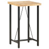 Stolik barowy, 60x60x107 cm, surowe drewno mango