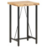 Stolik barowy, 60x60x107 cm, surowe drewno mango