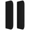 Zagłówek uszak, czarny, 203x16x78/88 cm, tkanina