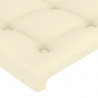 Zagłówek uszak, kremowy, 147x16x118/128 cm, sztuczna skóra