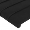 Zagłówek uszak, czarny, 147x16x118/128 cm, aksamit