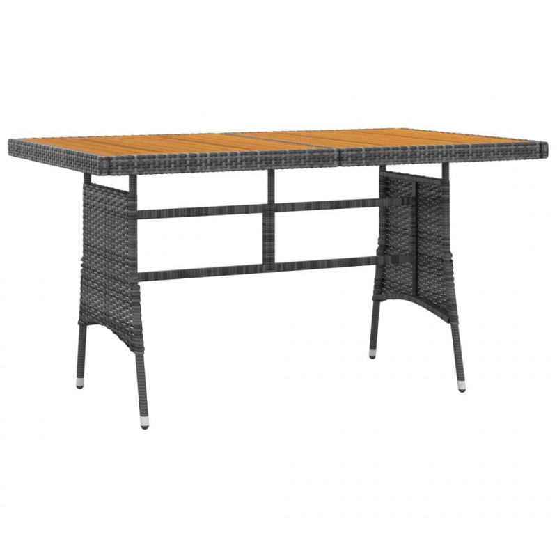 5-częściowy zestaw mebli ogrodowych, polirattan, szary