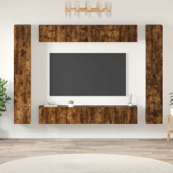 Zestaw 10 szafek TV, przydymiony dąb, materiał drewnopochodny