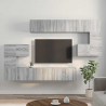 Zestaw 10 szafek TV, szary dąb sonoma, materiał drewnopochodny