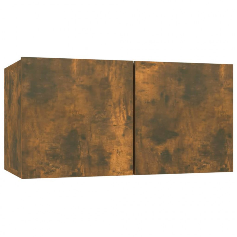 Szafki TV, 8 szt., przydymiony dąb, 60x30x30 cm
