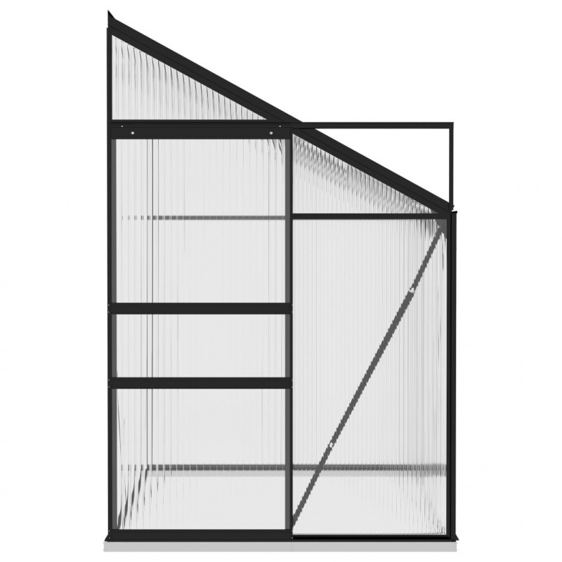 Szklarnia, antracytowa, aluminium, 3,97 m³